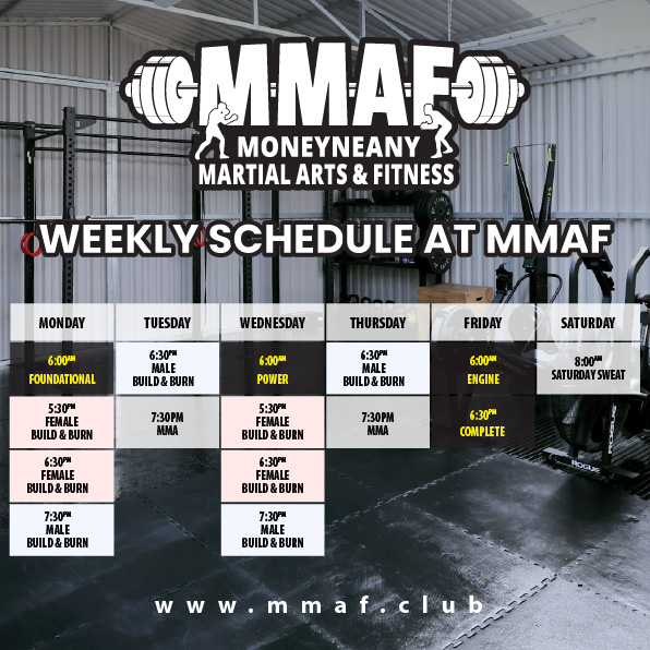 MMAF Schedule 22 Sep 2025